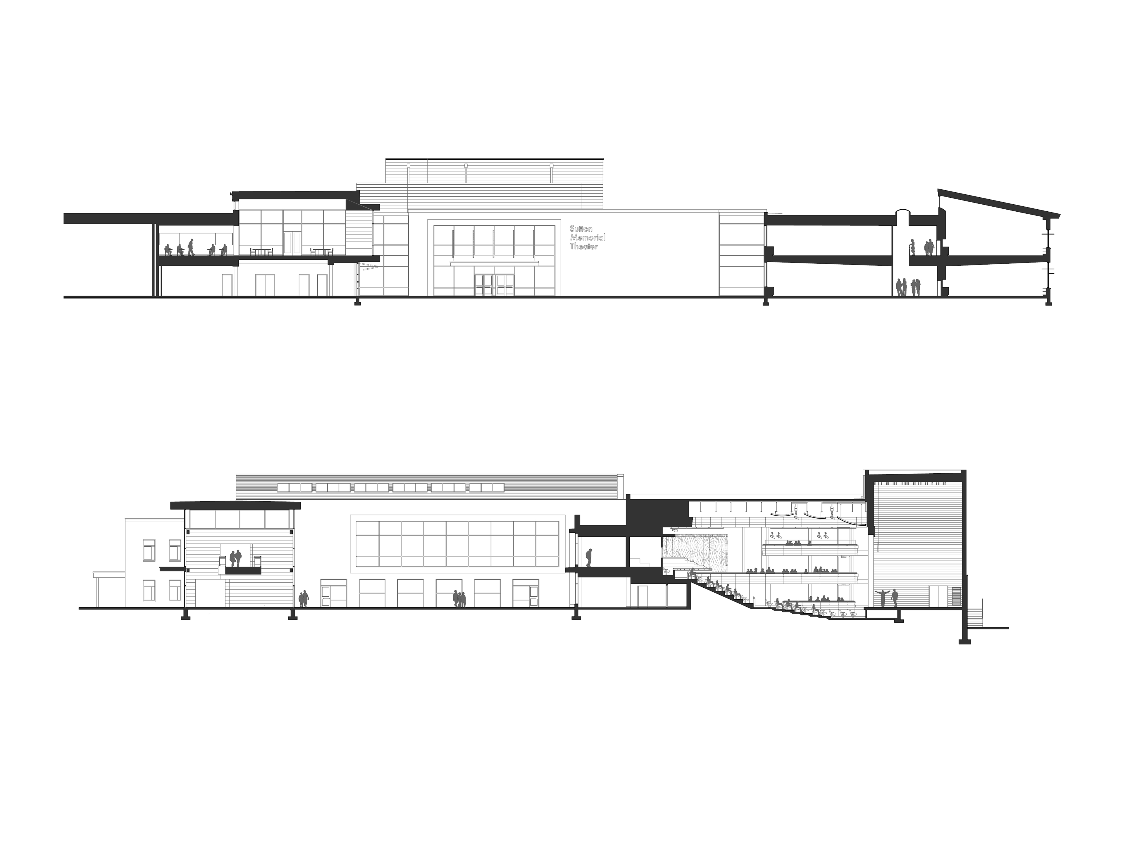 Section plan for front and back of school