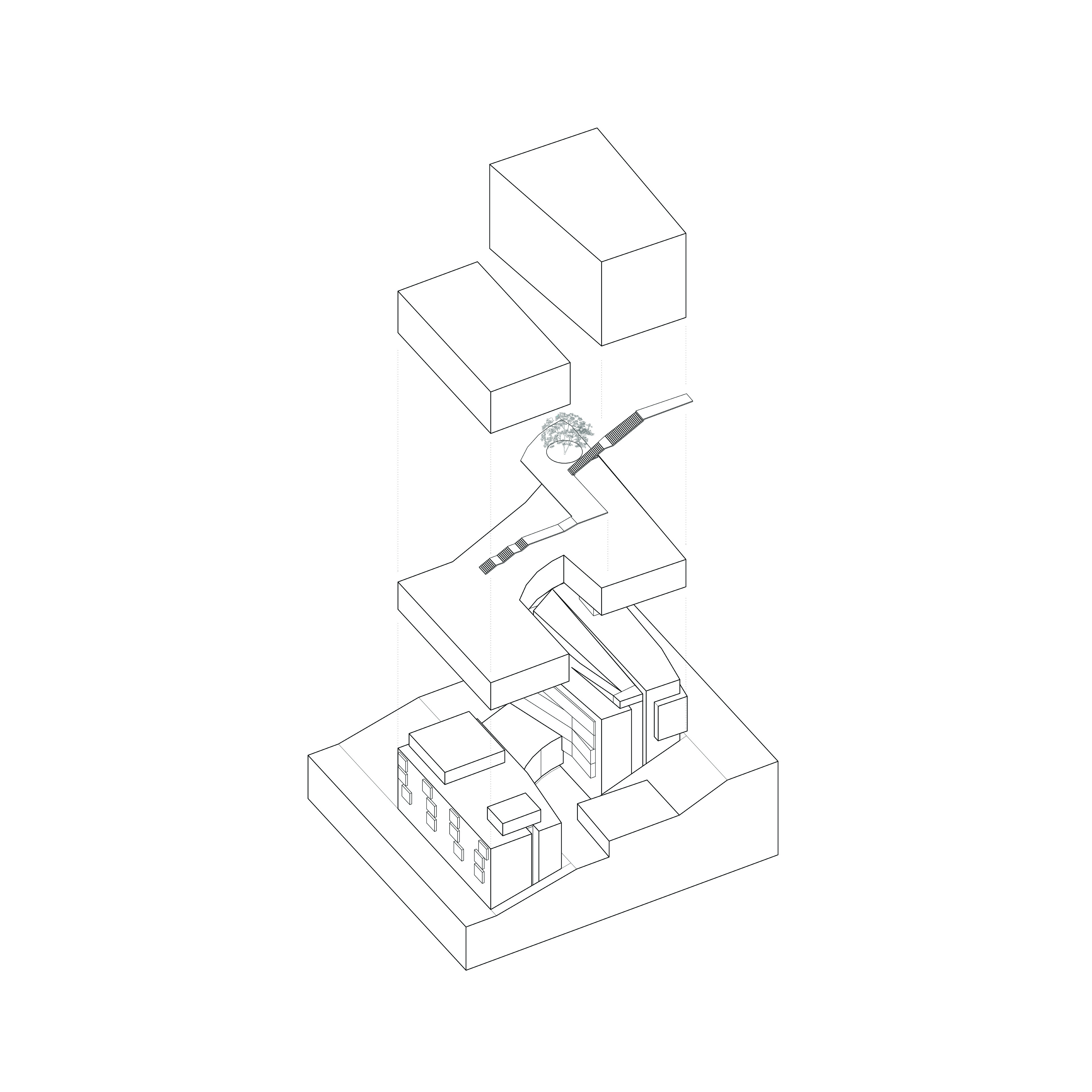 Aerial view of site plan