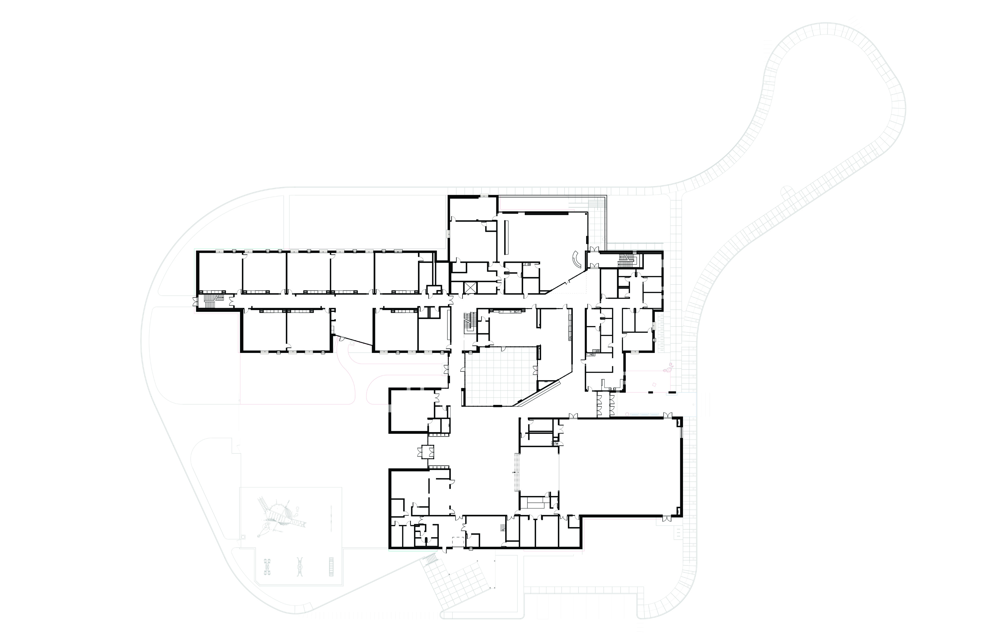 Floor plan of 1st floor of Bourne International School