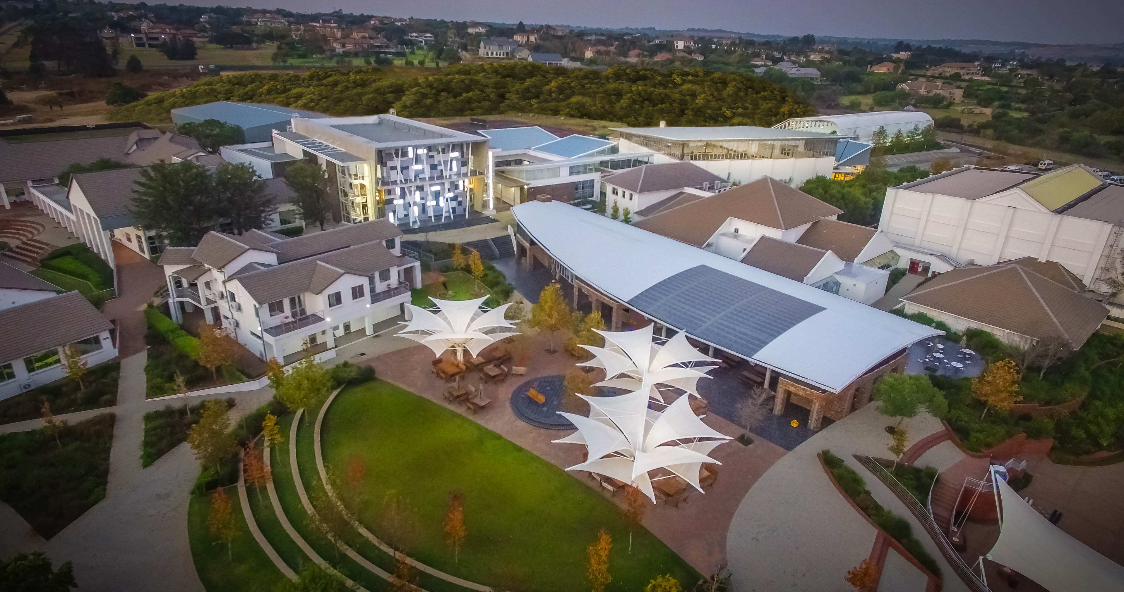 Drone image of master plan